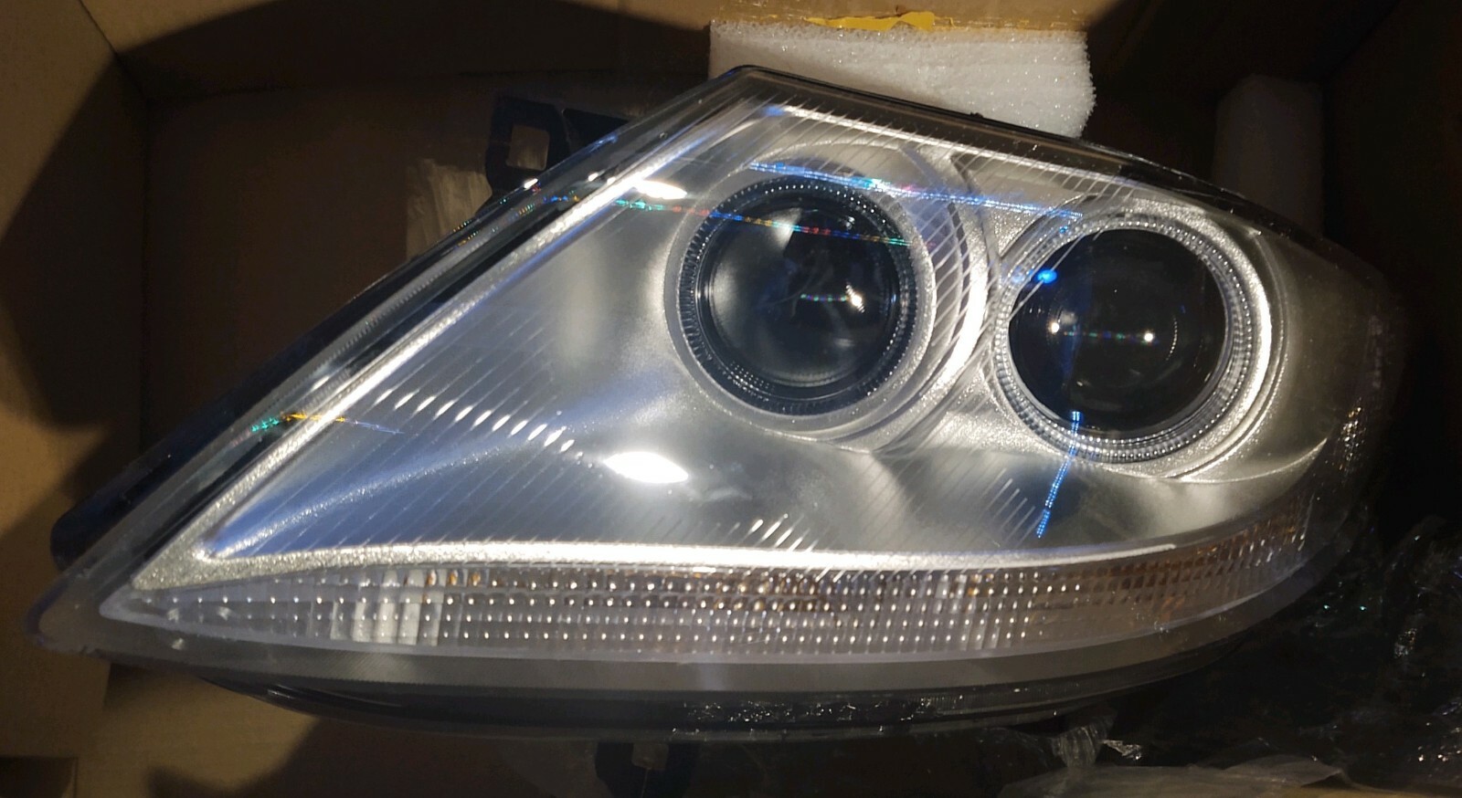 Retina Ⅱ(Xenon)【正常品】 BMW OEM Genuine Euro Chrome Housing Bi-Xenon Left Headlight