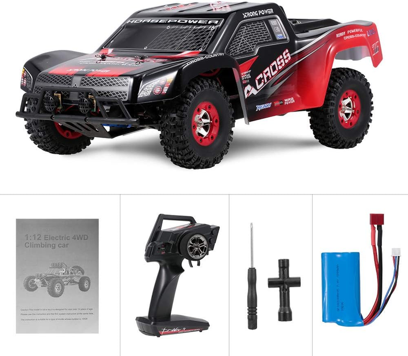 Wltoys 12423 RC Car, 1:12 Scale 2.4Ghz Remote Control Vehicle Short Course Truck