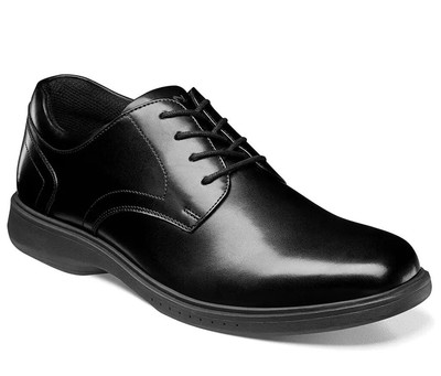 Nunn Bush Men's Kore Pro Plain Toe Oxford Black
