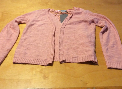 NWT WOMENS VERO MODA PEACH SWEATER LACE COTTON BLEND SIZE MEDIUM P9 O