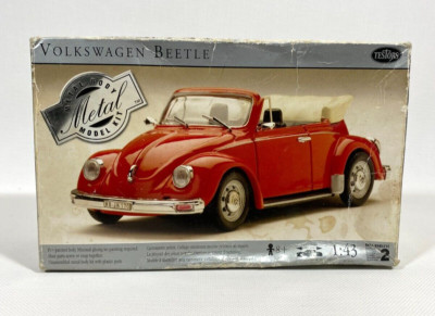 1999 TESTORS 1:43 (3.75'') RED METAL BODY VOLKSWAGEN BEETLE Model Kit #143