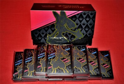 10x Crown Zenith Lucario Card Sleeves Sealed Packs of Pokemon Elite Trainer Box