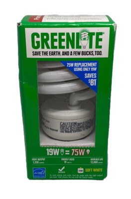 Greenlite 14W/CFL14W 60-Watt 2700K Soft White Bulb 800 Lumen Frosted Covered CFL