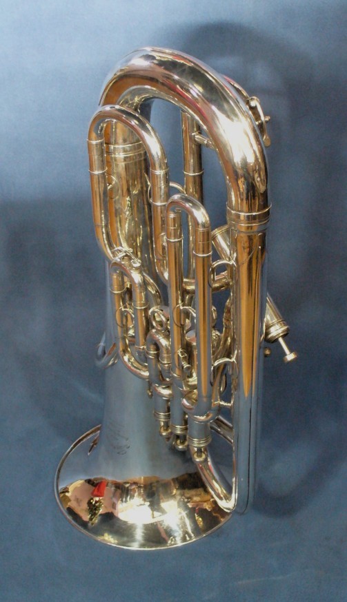 Restored Silver Boosey & Hawkes Imperial Besson 4 Valve (3 + 1) Bb  Euphonium.