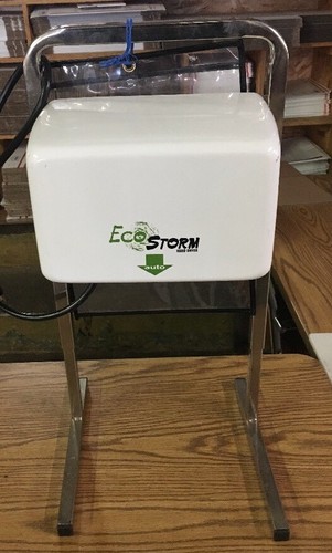 Palmer Fixture EcoStorm Touchless Automatic High Speed White Hand Dryer Working