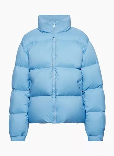Aritzia Cerulean Blue Mega Puff Down Coat Jacket Women XS