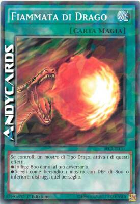 FIAMMATA DI DRAGO • (Dragon's Gunfire) • Shatterfoil • BP03 IT141 • YUGIOH!