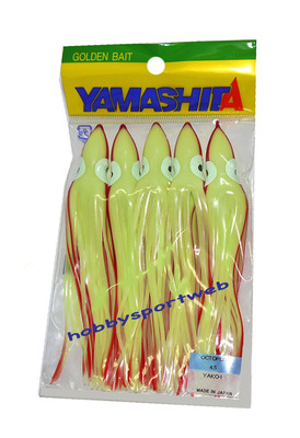 OCTOPUS YAMASHITA MISURA 4,5"  COLORE YAKO 1 FLUO RED 13 CM CONF 5 PZ - 271263