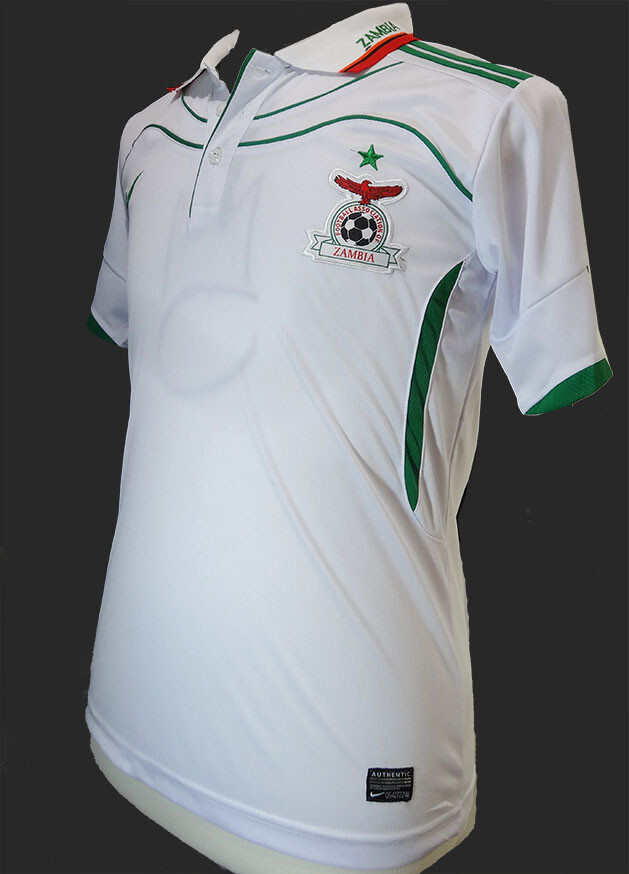 Nike Dri-FIT Men's Zambia Soccer Football Jersey White Africa Size L