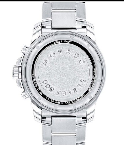 Pre-owned Movado Series 800 2600141 Blue Face Wrist Watch For Men Stainless Steel
