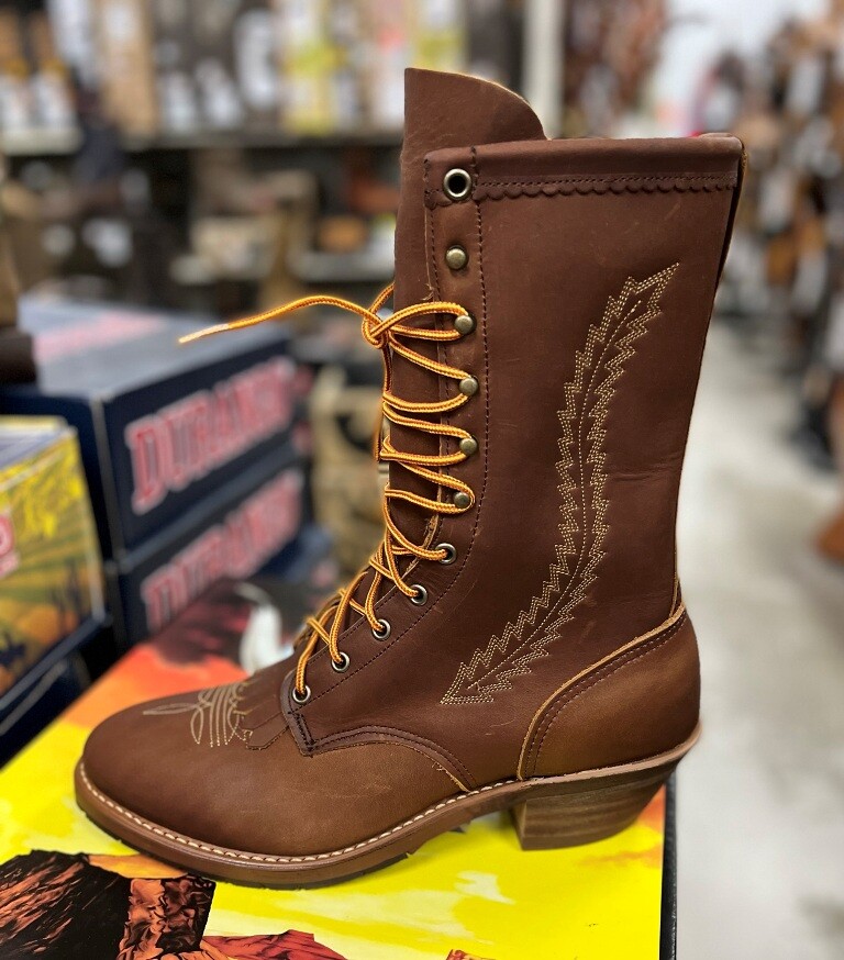Pre-owned Abilene Boots Men's Brown 12” Western Packer Boots Soft Round Toe 6046