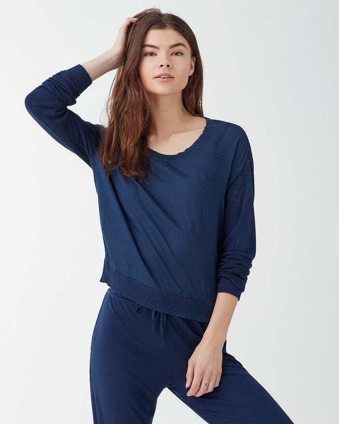 Splendid 146167 Women's Keyhole Back Sleep Top Size L