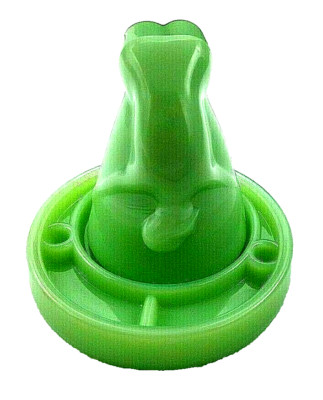 Bottoms Up Shot Glass Cup McKee Style Rosso JADEITE W/ JADEITE Coaster Vintage