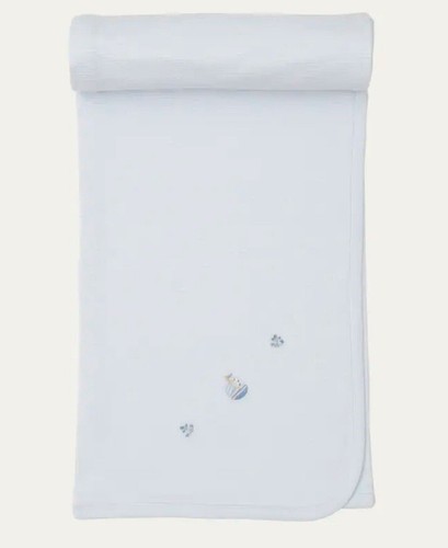 NWT Kissy Kissy Boy’s CLB Striped Hand-Embroidered Baby Blanket