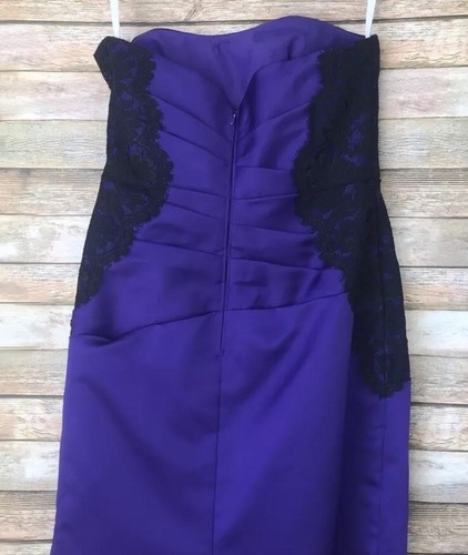 NWOT David’s Bridal Short Satin Strapless Dress 10