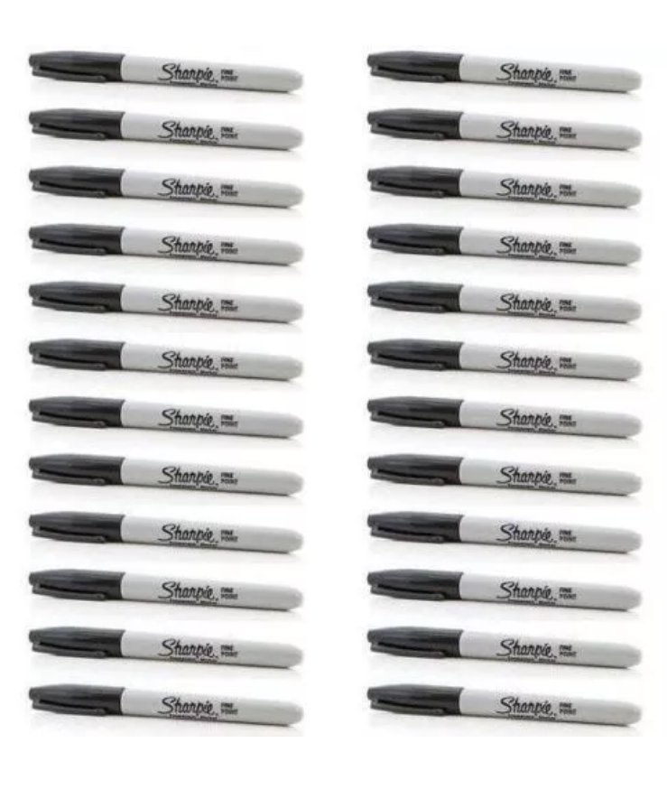 Black Sharpie Fine Point Tip Permanent Marker Pens 1,2,4,6,8,10,12,24