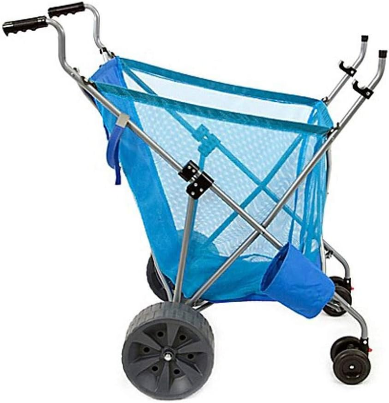 Steel Framed Collapsible Versatile Garden Cart Beach Sand Cruiser, Blue