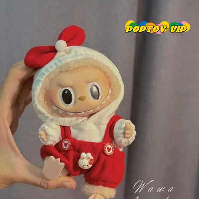 POP MART The Monsters Labubu Plush Gift Cute Bow Hoodie Rabbit Jumpsuit No Toys