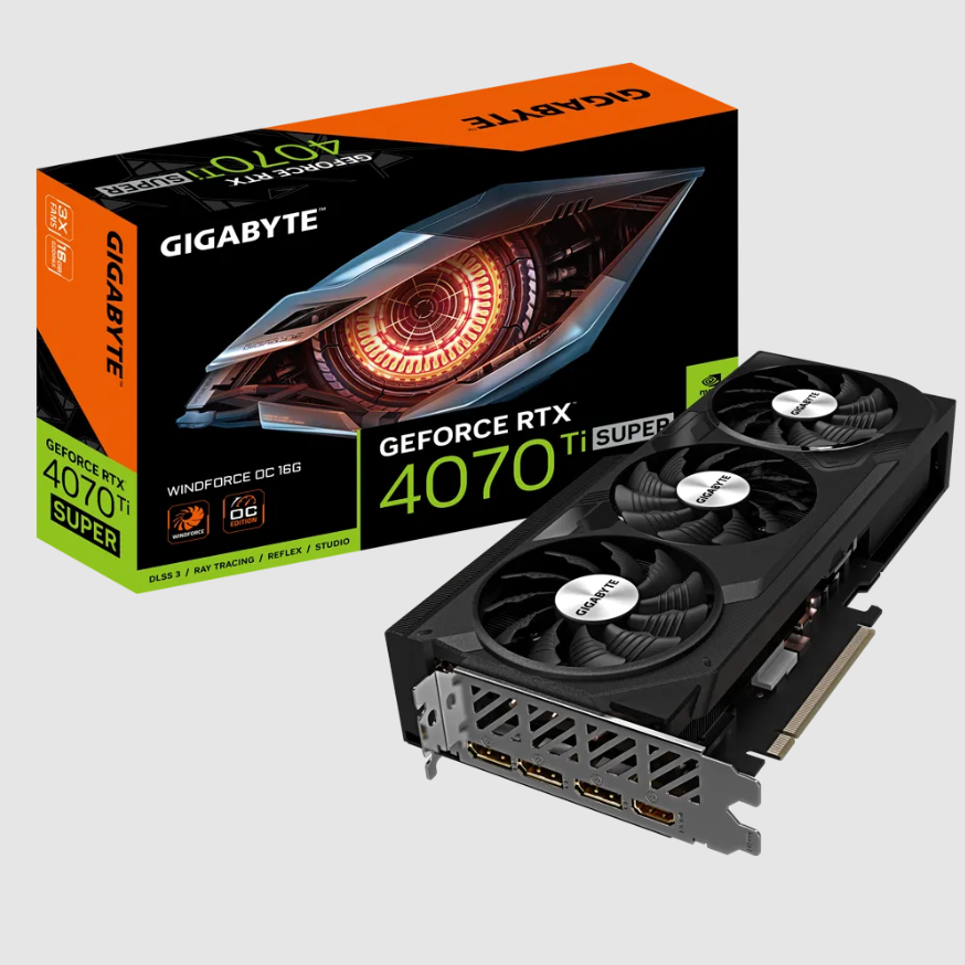 GIGABYTE GeForce RTX 4070 Ti SUPER WINDFORCE OC 16G Graphics Card