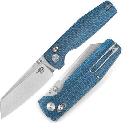 Bestech Knives Slasher Folding Knife 3.5'' D2 Tool Steel Blade Micarta Handle
