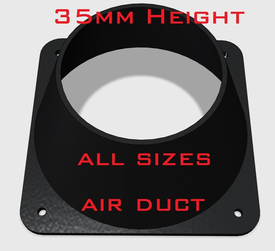 Air Duct Funnel Multi-choice 35mm height square Ventilation Air tube custom Mod