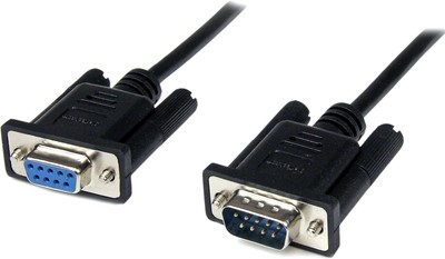 StarTech.com 2m Black DB9 RS232 Serial Null Modem Cable F/M - DB9 Male to Female