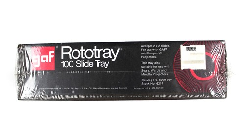 GAF Rototray 100 Photo Slide Tray 2X2 Slides GAF & Sawyer Projectors NEW SEALED