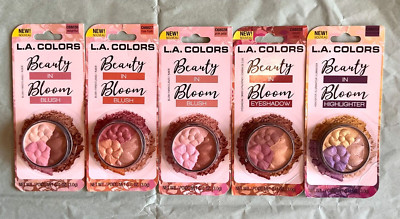 L.A. COLORS Beauty In Bloom Blush, Eyeshadow & Highlighter Lot of 5