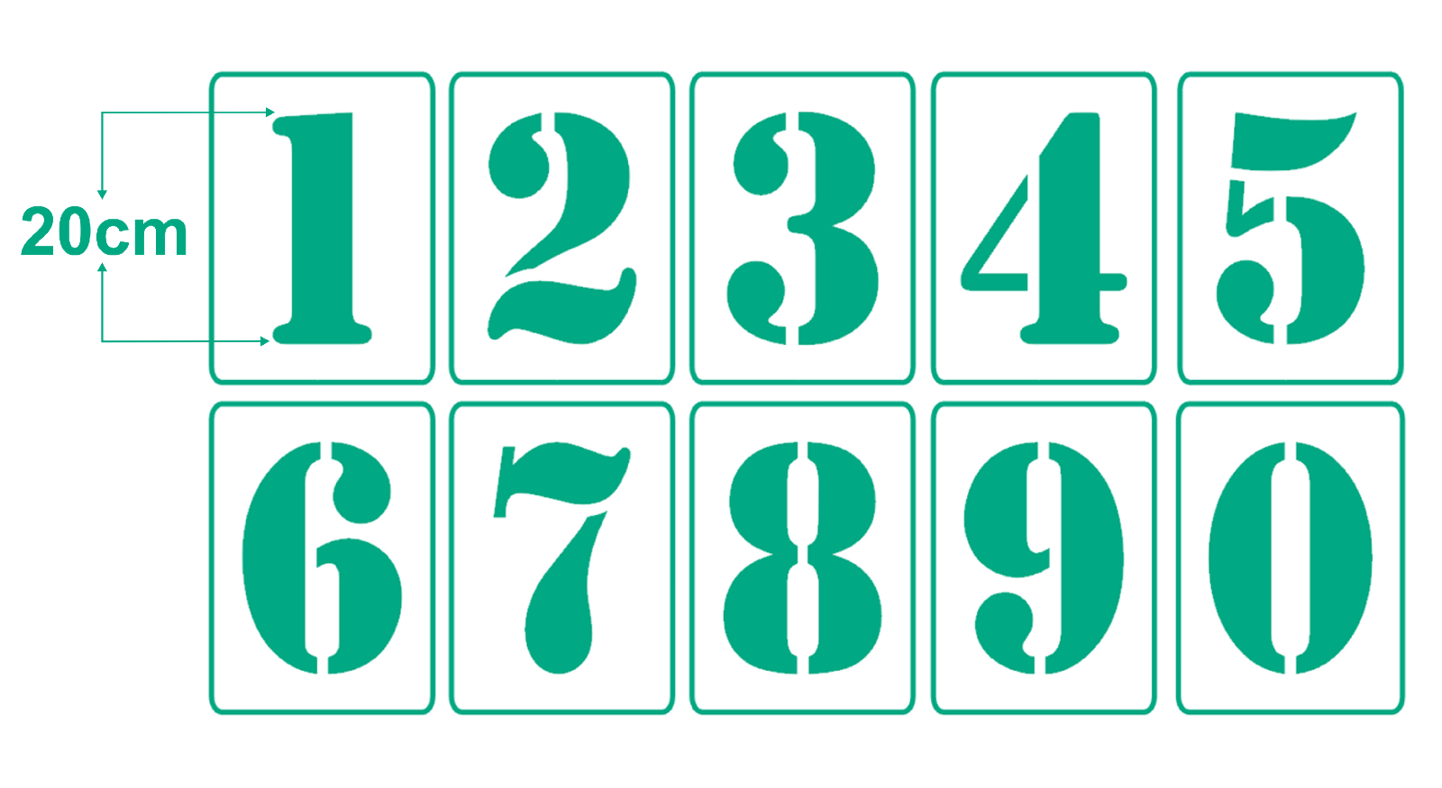 Schablone 30 Zahl Vorlage / Schablone Buchstaben Und