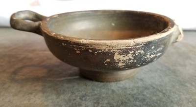 Ancient Greek Black Glazed Apulian-Ware KYLIX, Drinking Cup, 4th Century BC