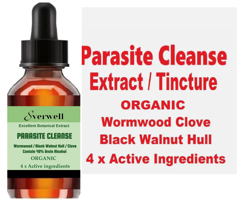 Parasitic Cleanse Organic Tincture Extract: Wormwood, Black Walnut Hull &