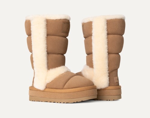 Pre-owned Ugg Classic Chillapeak Tall Chestnut Suede Women's Boots Size Us 7/uk 5 Nwb In Brown
