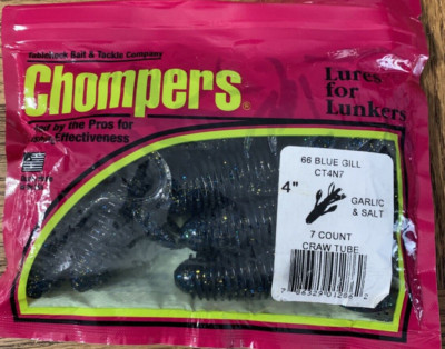 Choppers #CT4N7 4'' Craw Tube Blue Gill Garlic & Salt 1ea 7pk 66 Blue Gill-SHIP24