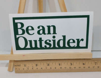 LL BEAN ''BE AN OUTSIDER'' Bumper Sticker For Luggage Camping Hiking