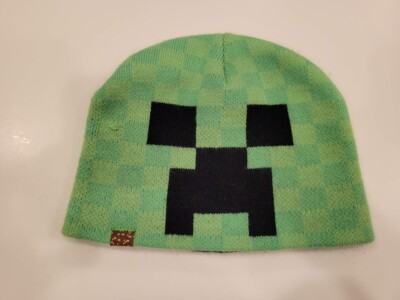 Minecraft JINX Green Knit Knitted Creeper Warm Winter Beanie Hat Cap Acrylic 