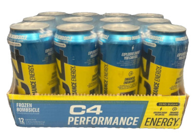 12 Pack x C4 Energy Drink Frozen Bombsicle - Sugar Free Pre Workout