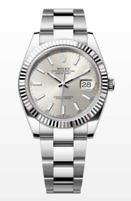 Pre-owned Rolex Datejust 126334 2023 Complete Oyster Silver Dial Men's Watch 41mm