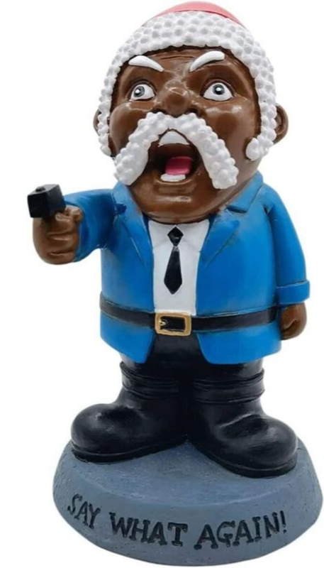 Military Garden Gnomes SAY WHAT AGAIN?! Funny War Gnome, Funny Army Gnomes, Resin Soldier Statue, Black Man Gnome, Dwarf Gangster Statue, Novelty Statue for Indoor Outdoor Lawn Yard Decorations