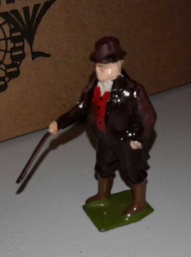BRITAINS Made in England  Lead Toy FIGURES  Conductor and Gentleman with Cane