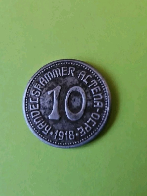 Deutschland - Stadt Handelskammer Altena-Olpe 10 Pfennig 1918 Notgeld Kriegsgeld