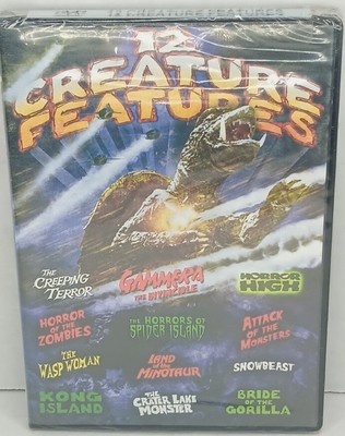 MONSTER MOVIE PACK: 12 CREATURE FEATURES (DVD, 2012) Wasp Woman Snowbeast....