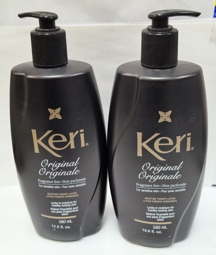Keri original fragrance free for sensitive skin 580 ml/ 19.6 oz Lotion PACK OF 2
