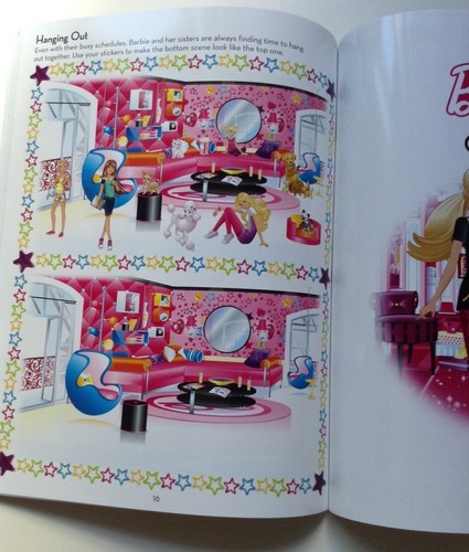 Barbie Super Sticker Book NEW Over 200 Reusable Stickers