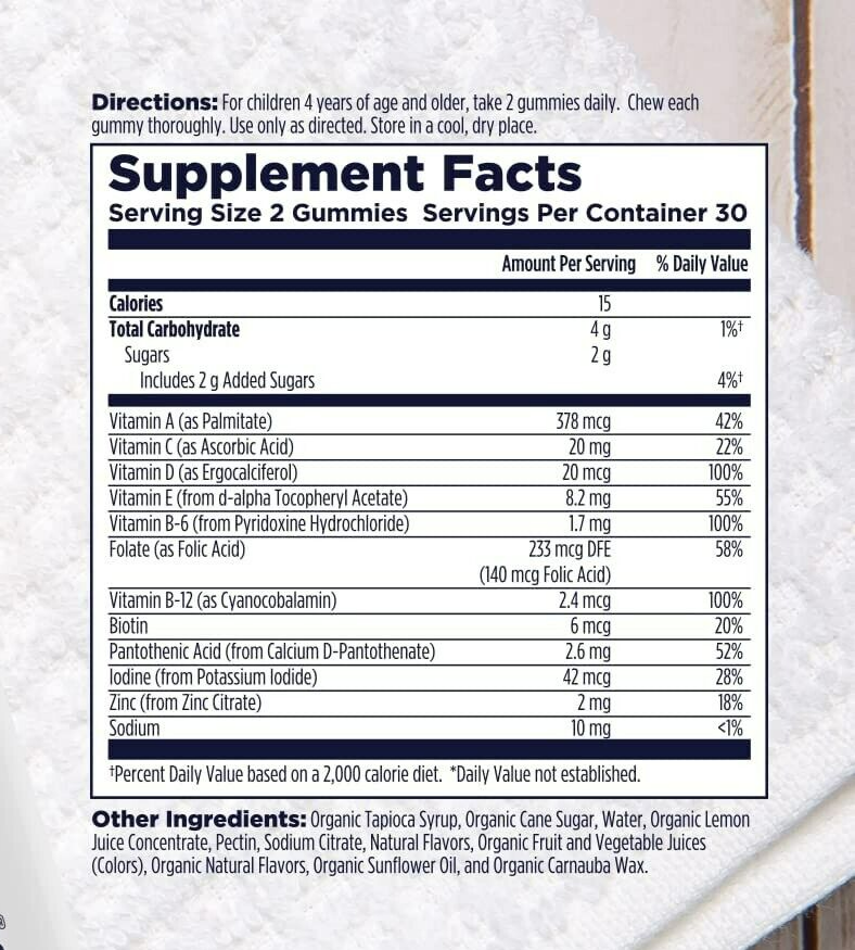 180ct KAL MultiSaurus Multivitamin Gummies USDA Organic for Kids 3 Bottles 60ea