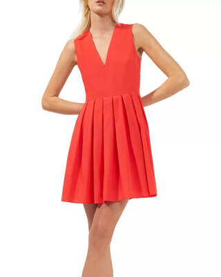 FRENCH CONNECTION Courtney Pleated Dress 8B 1770
