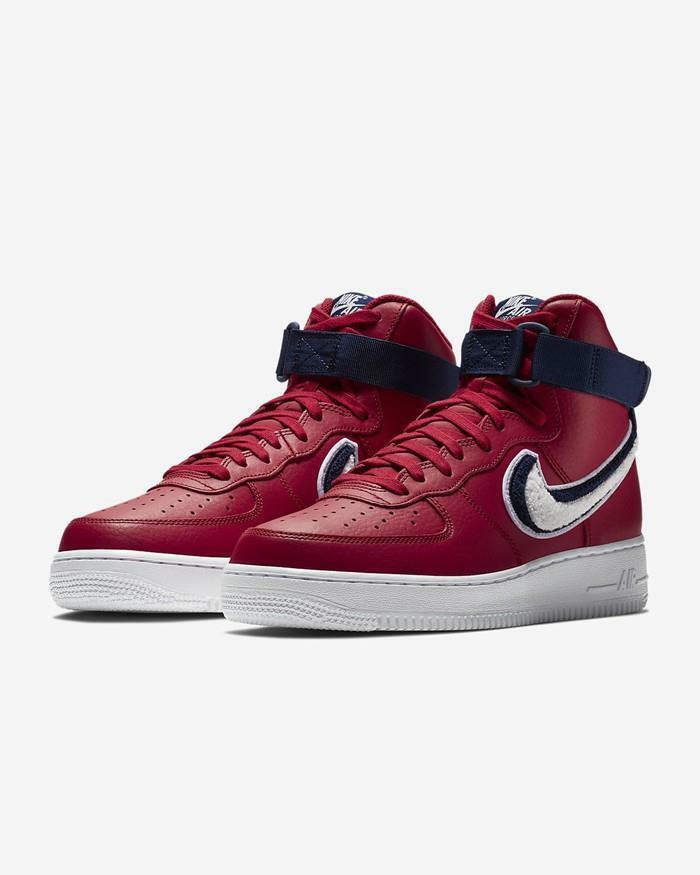 Nike Air Force 1 High '07 LV8 Shoes Gym Red Blue Void White 806403 603 Men's NEW Nike Air Force 1 High '07 LV8 Shoes Gym Red Blue Void White 806403 603 Men's NEW