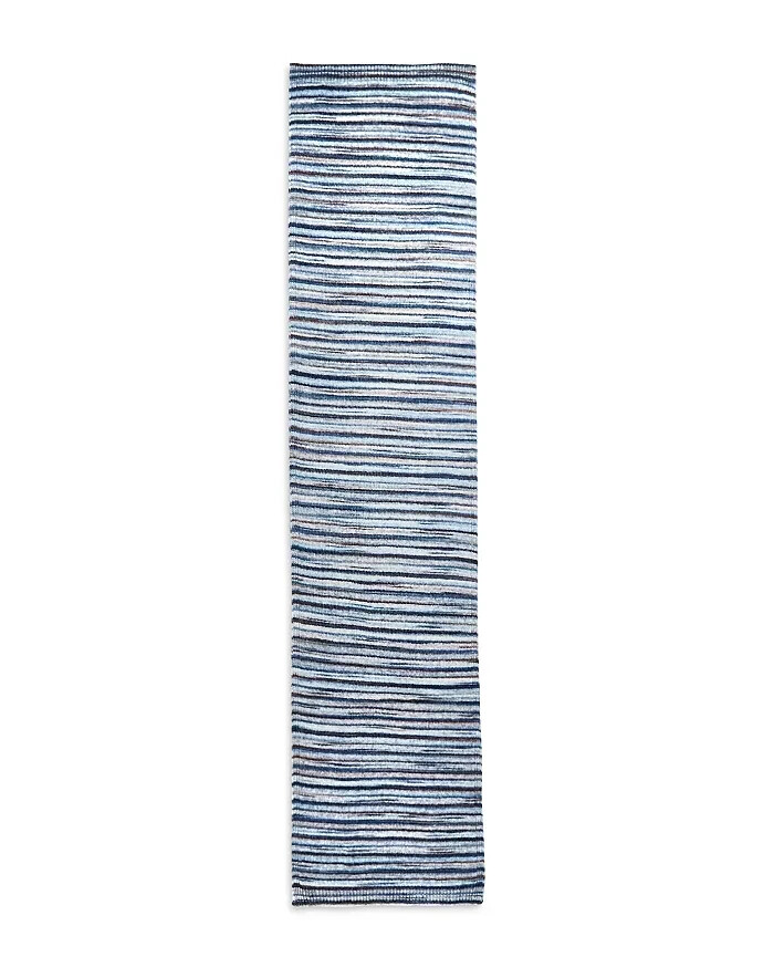 AQUA Wool Blend Space Dye Knit Scarf Women's One Size Blue~ - Picture 1 of 13