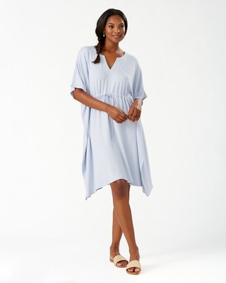 Женское платье-кафтан Tommy Bahama Womens Island Soft Sea Coast, Небесная мечта, Маленькое