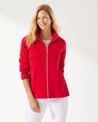 

Tommy Bahama Толстовка с молнией во всю длину The New Aruba, красный танго, маленький размер, Tango red, TW219878
