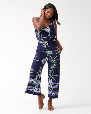 

Женский комбинезон Tommy Bahama Acqua Dei Fiore, темно-синий, маленький, Island navy